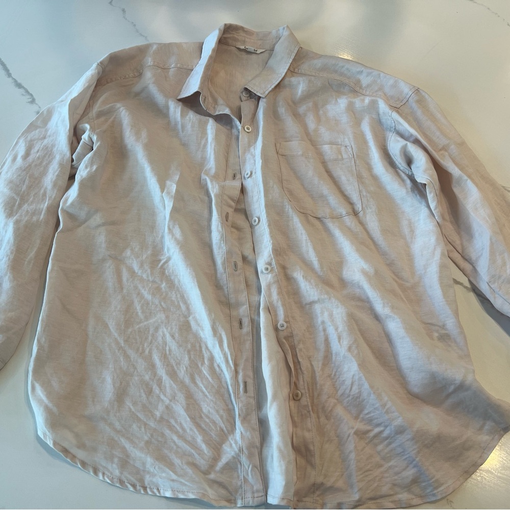 Splendid Light Tan Casual Button-Down Shirt